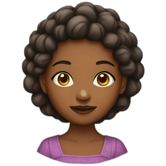 Fille africaine emoji