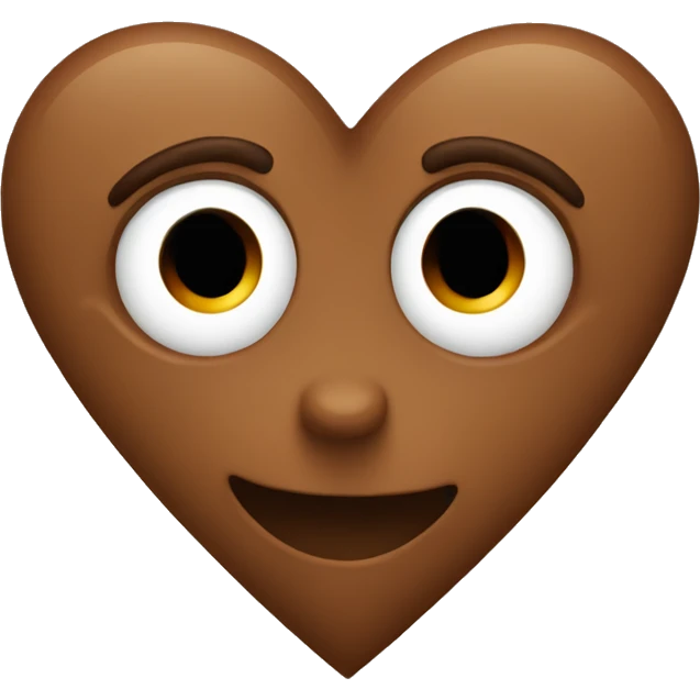 Brown heart emoji