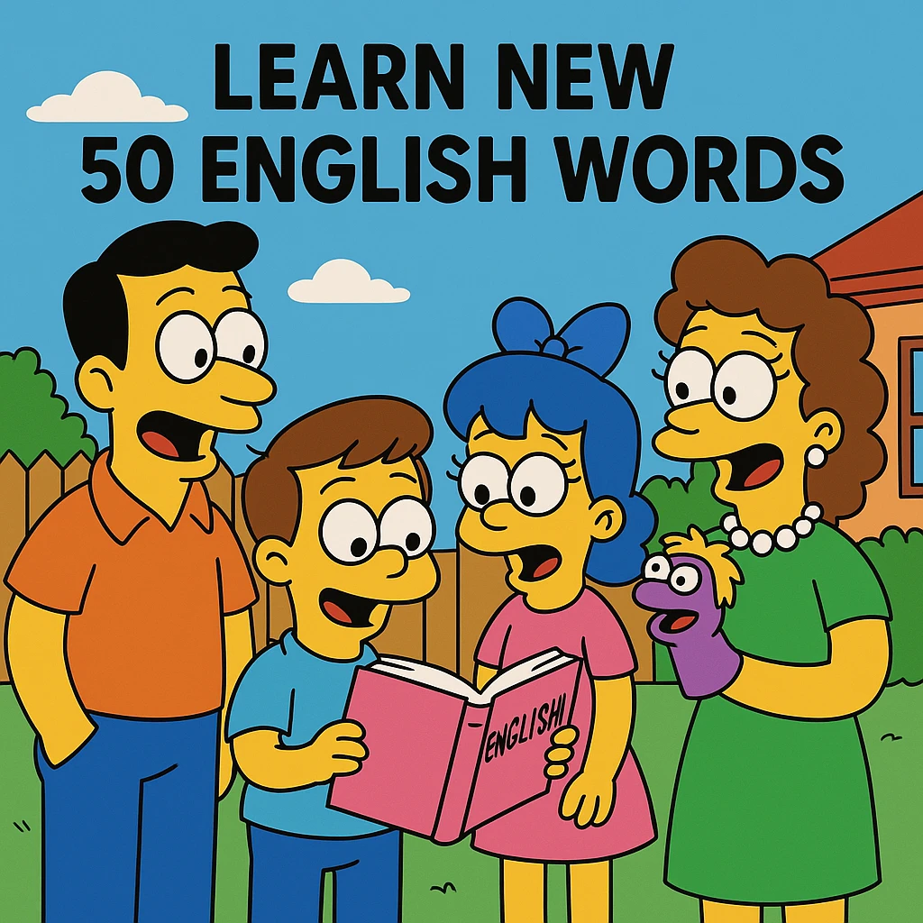 Learn new 50 English words emoji