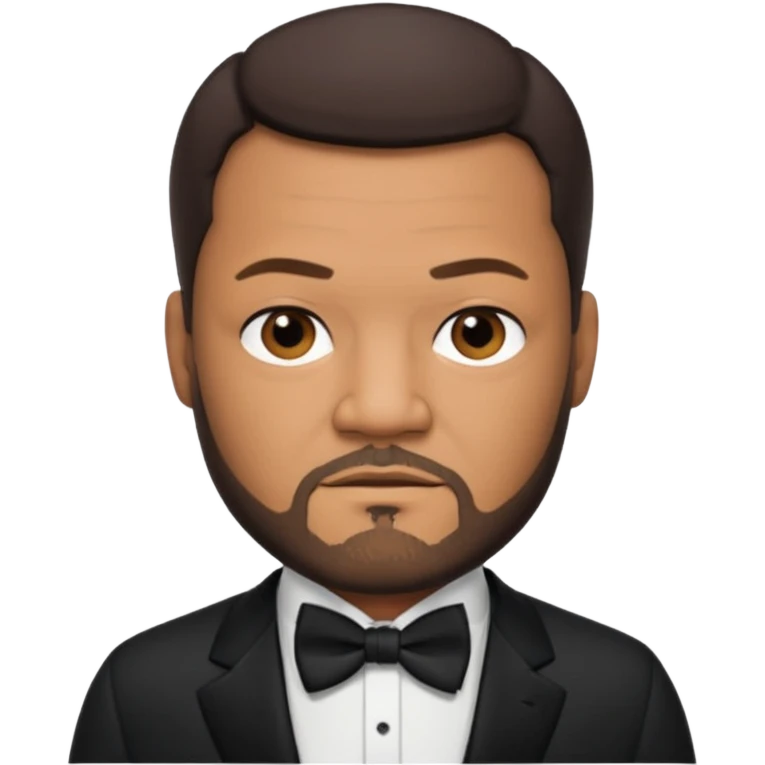 Laurence Fishburne with dark brown hair and short beard, black suit with bow tie emoji