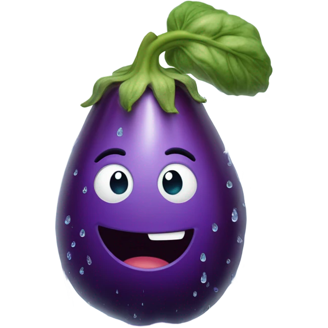 Eggplant shooting water  emoji