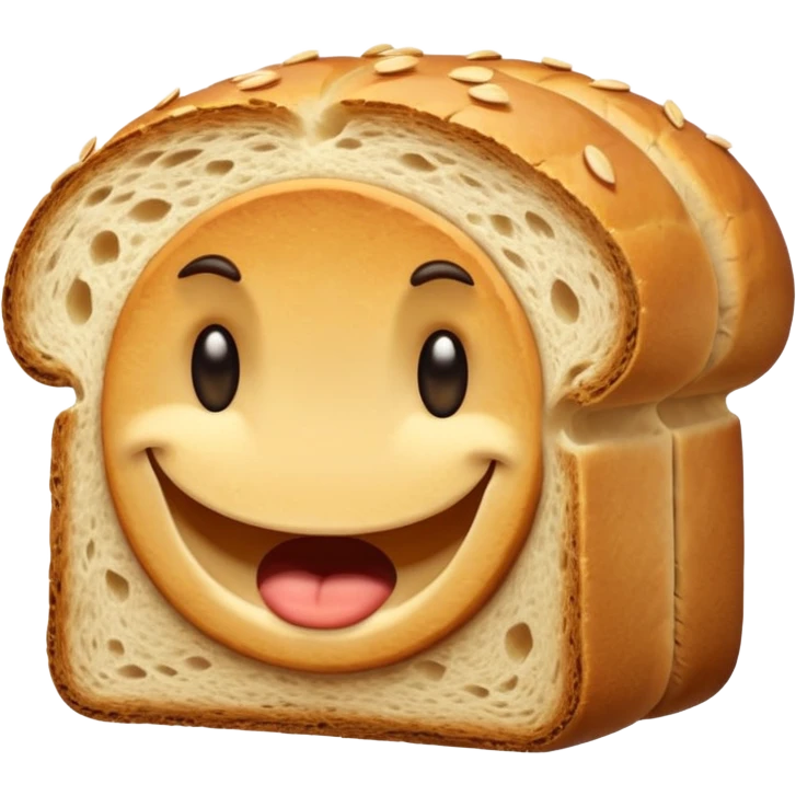 Bread with a big jawline emoji