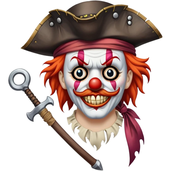 scary pirate clown  emoji