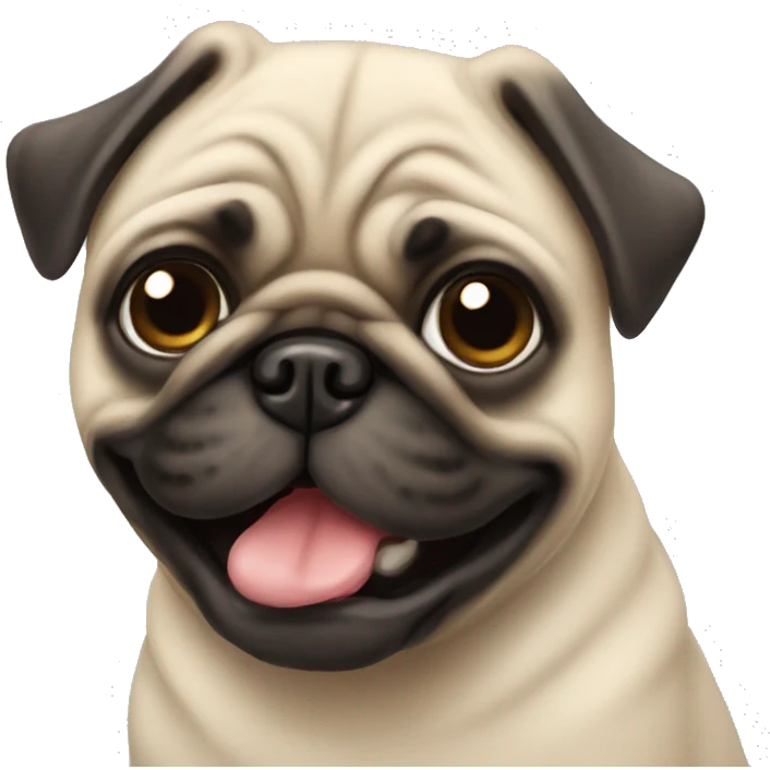 Cute pug emoji