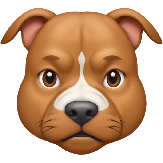 light brown pocket bully facing forwards, head and shoulders emoji
