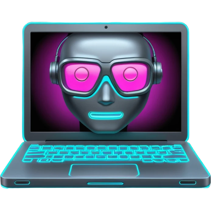 cyber punk on laptop emoji
