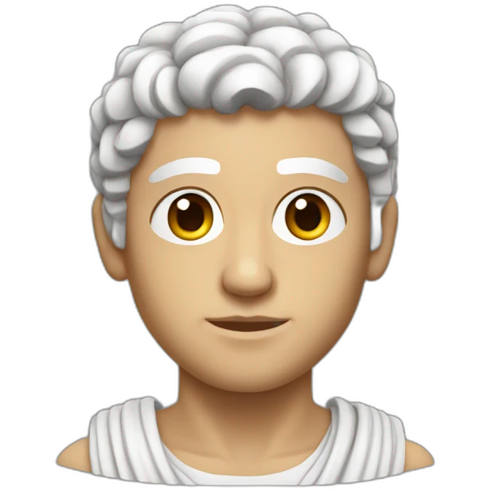 strong young white ancient greek man emoji