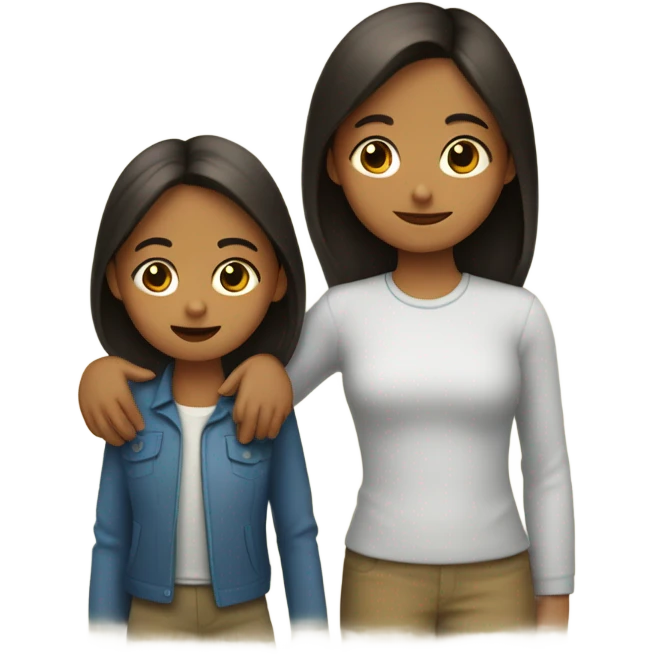 Dos niñas y un niño emoji