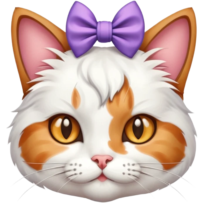 Cat with bow in ear emoji