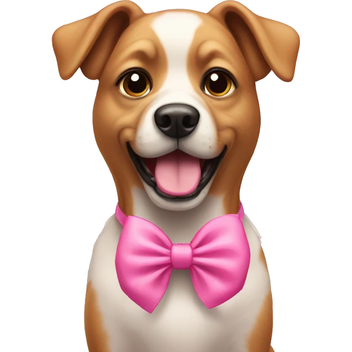 dog with pink bows emoji