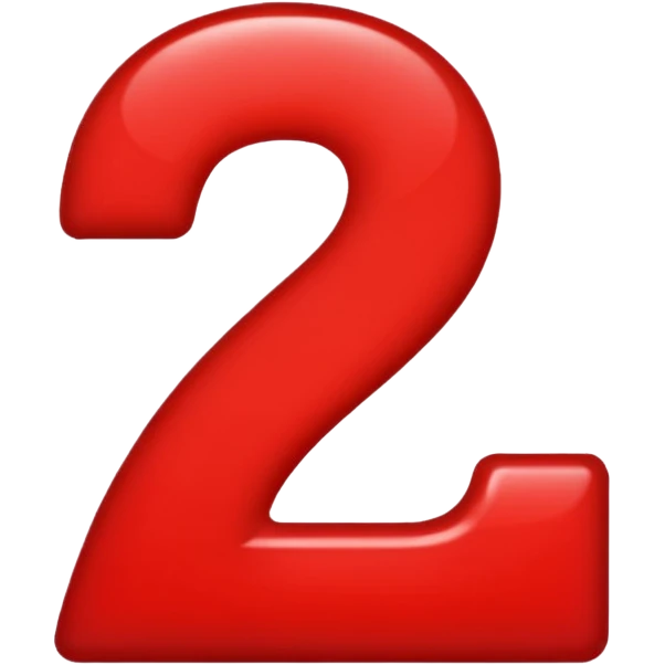 Red number "2" emoji