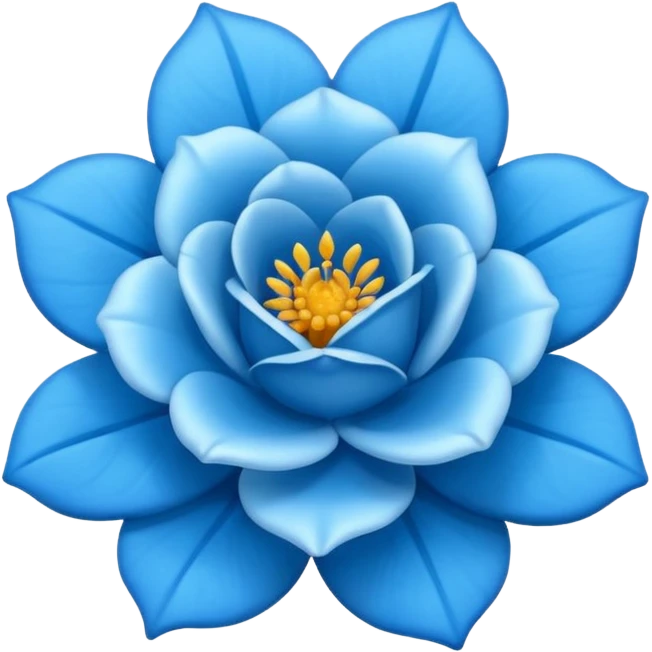 Una rosa azul emoji