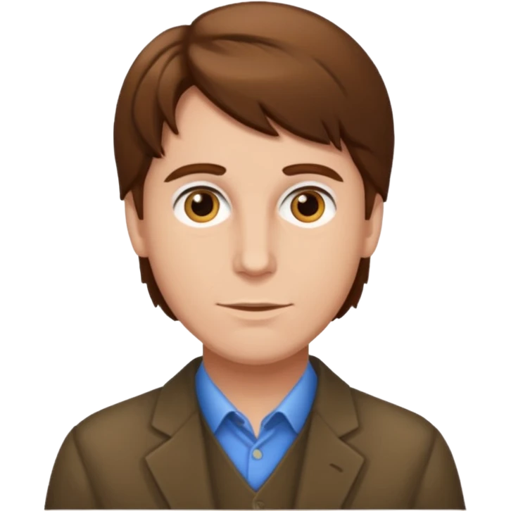 Bill Sage with brown hair emoji