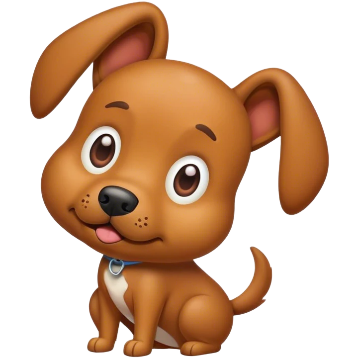 brown dog pooping emoji
