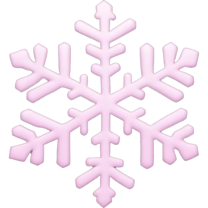 pastel pink snowflake  emoji