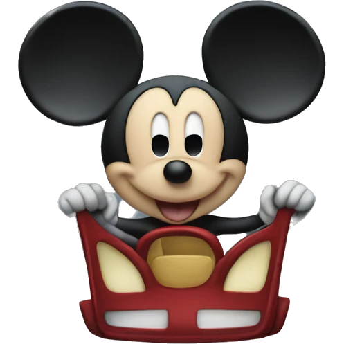 Mickey Mouse moon the car emoji