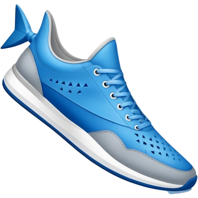 Tiburón con zapatos tenis azules emoji