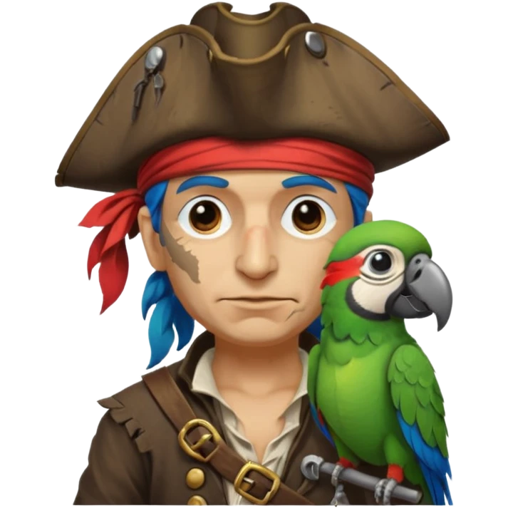 pirate and parrot emoji