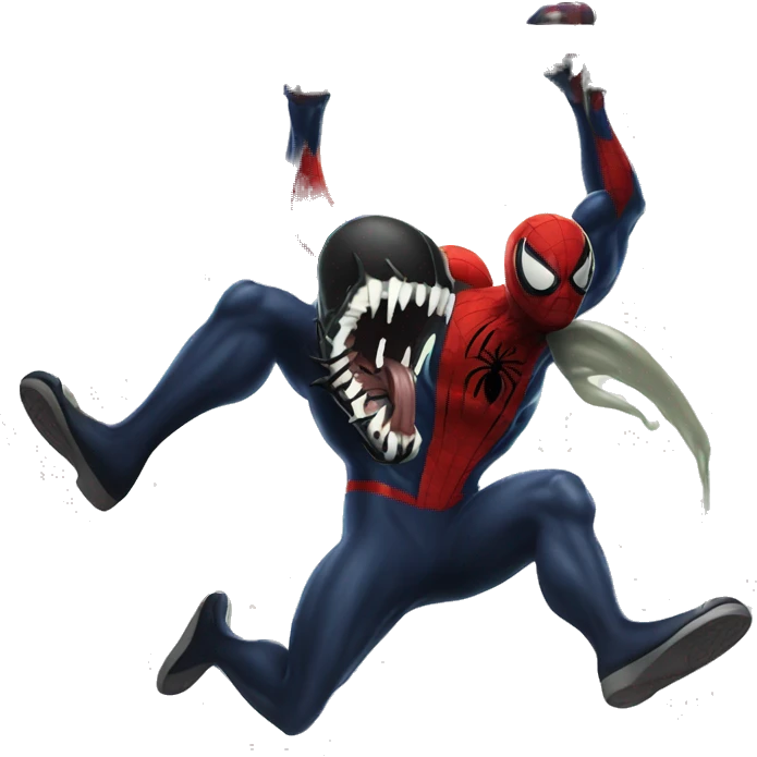 Venom dunking on spiderman  emoji