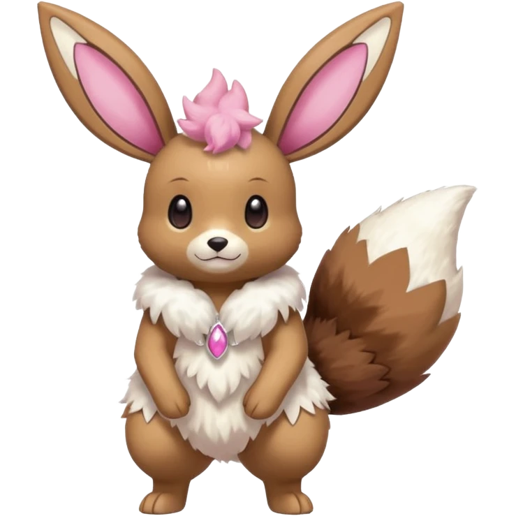 Lopunny-Buneary-Eevee-fusion (full body) emoji