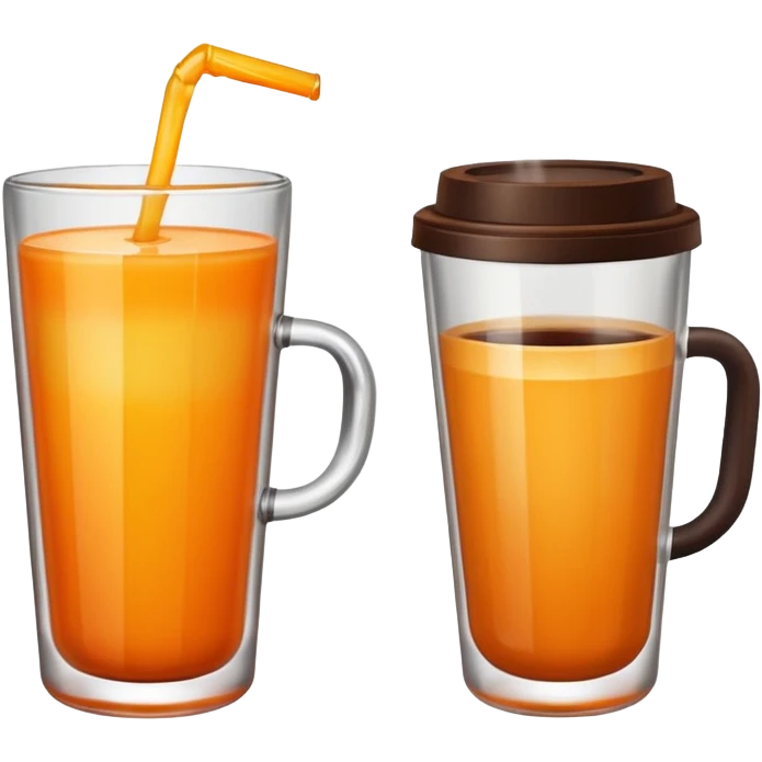coffe and orange juice  emoji
