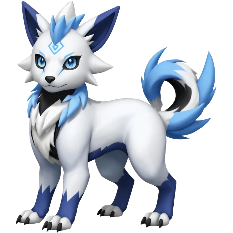 WereGarurumon-Zeraora-Renamon-Absol-fusion-hybrid-creature (full body emoji
