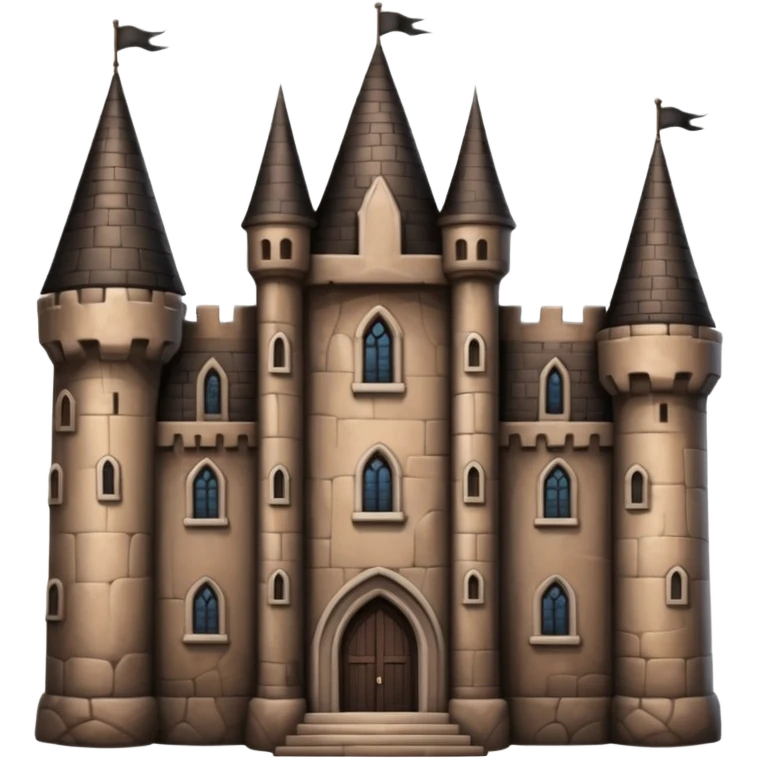 Brown dark acedamia castle emoji