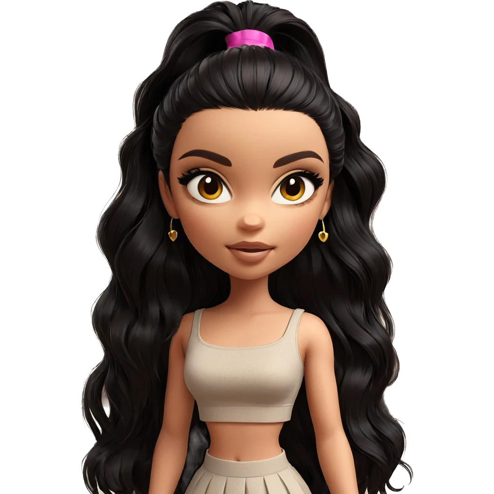 dark-haired girl indoors emoji