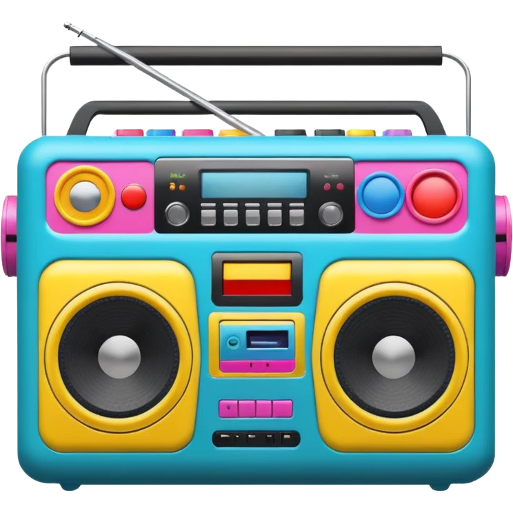 Boom Box With Sticker emoji