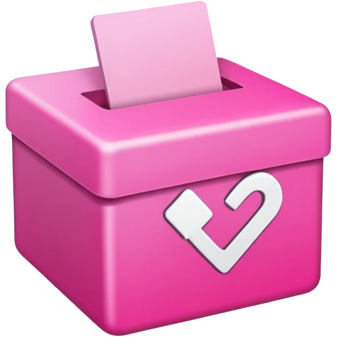 pink check box emoji