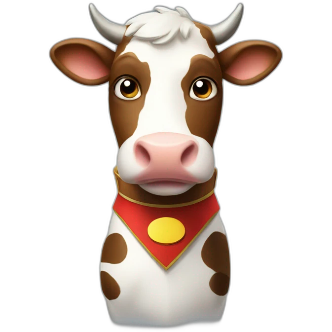 A super hero cow emoji