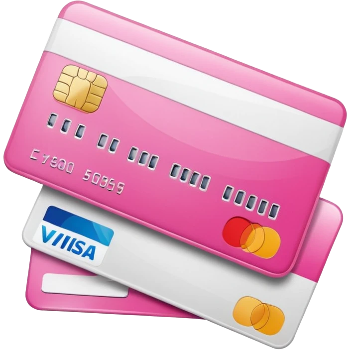 mix pink and white bank and credit card emoji