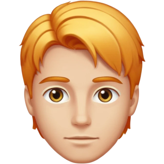 young man with smooth skin, bright eyes, and glowing hair color emoji