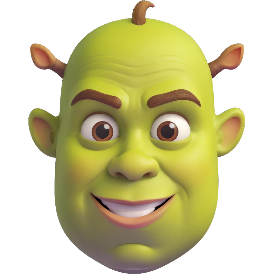 iconic Shrek face emoji