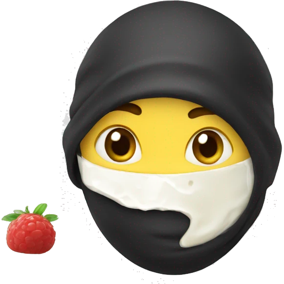 ninja eating yogurt emoji
