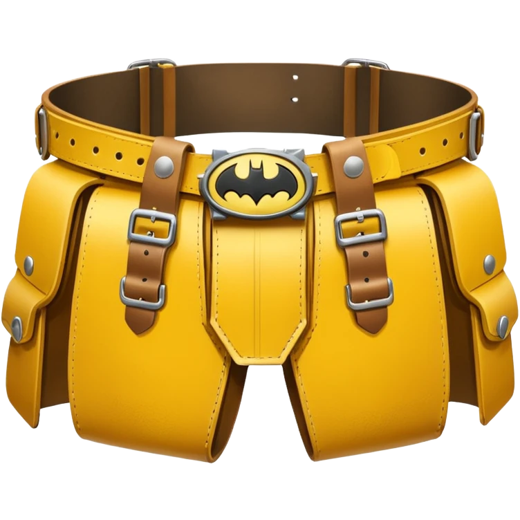 Batman's yellow utility belt, simple emoji