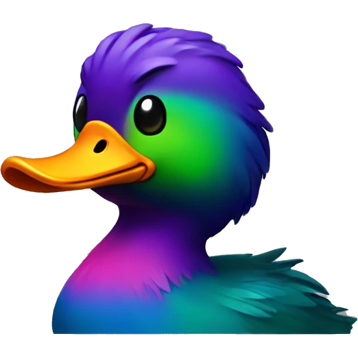 saturated colorful duck  emoji