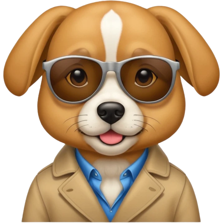 Dog with sunglasses emoji