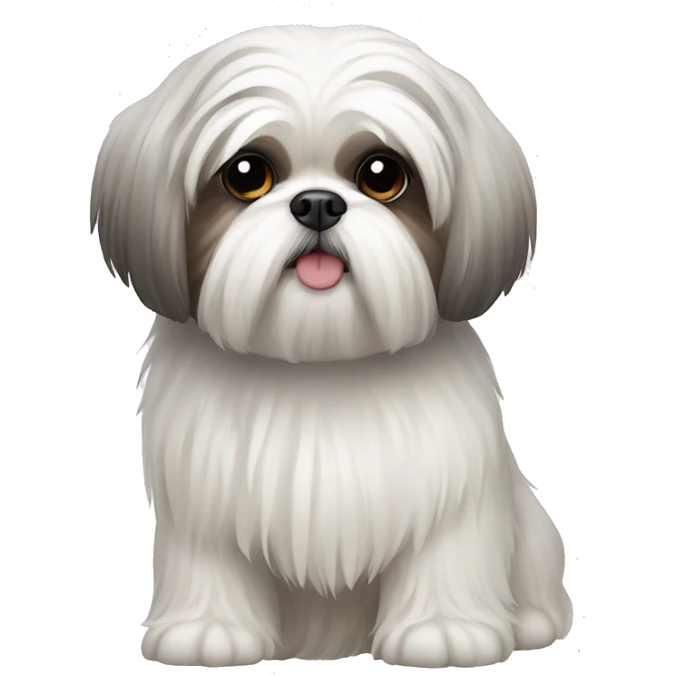 White shih tzu  emoji