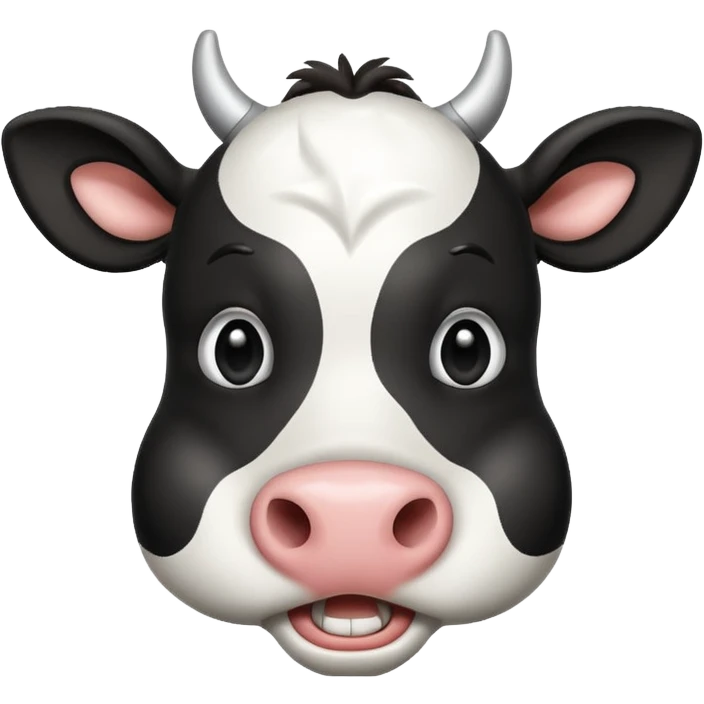 playful cow emoji with a surprised wow expression emoji