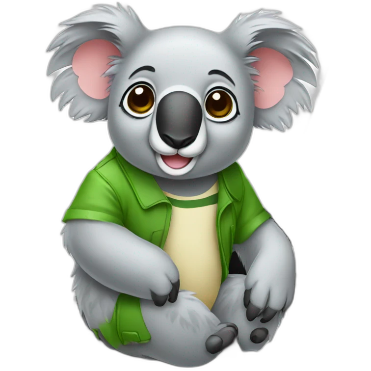 Koala with piano emoji