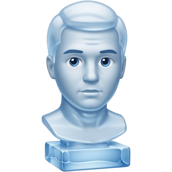 ice Sculpture bust man emoji