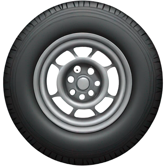 Car tire with low air pressure  emoji
