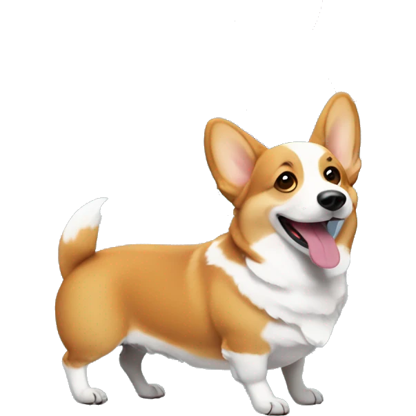 Corgi with balloons emoji