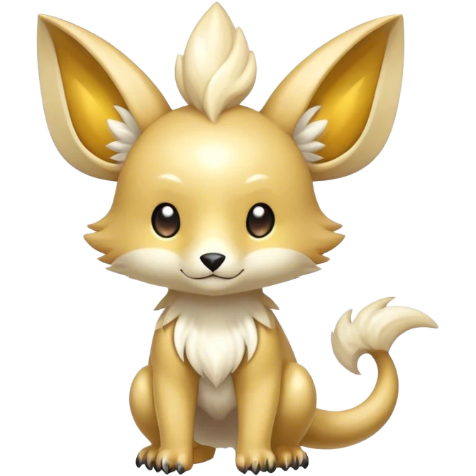Cute cool shiny fantasy animal hybrid Fakemon full body emoji