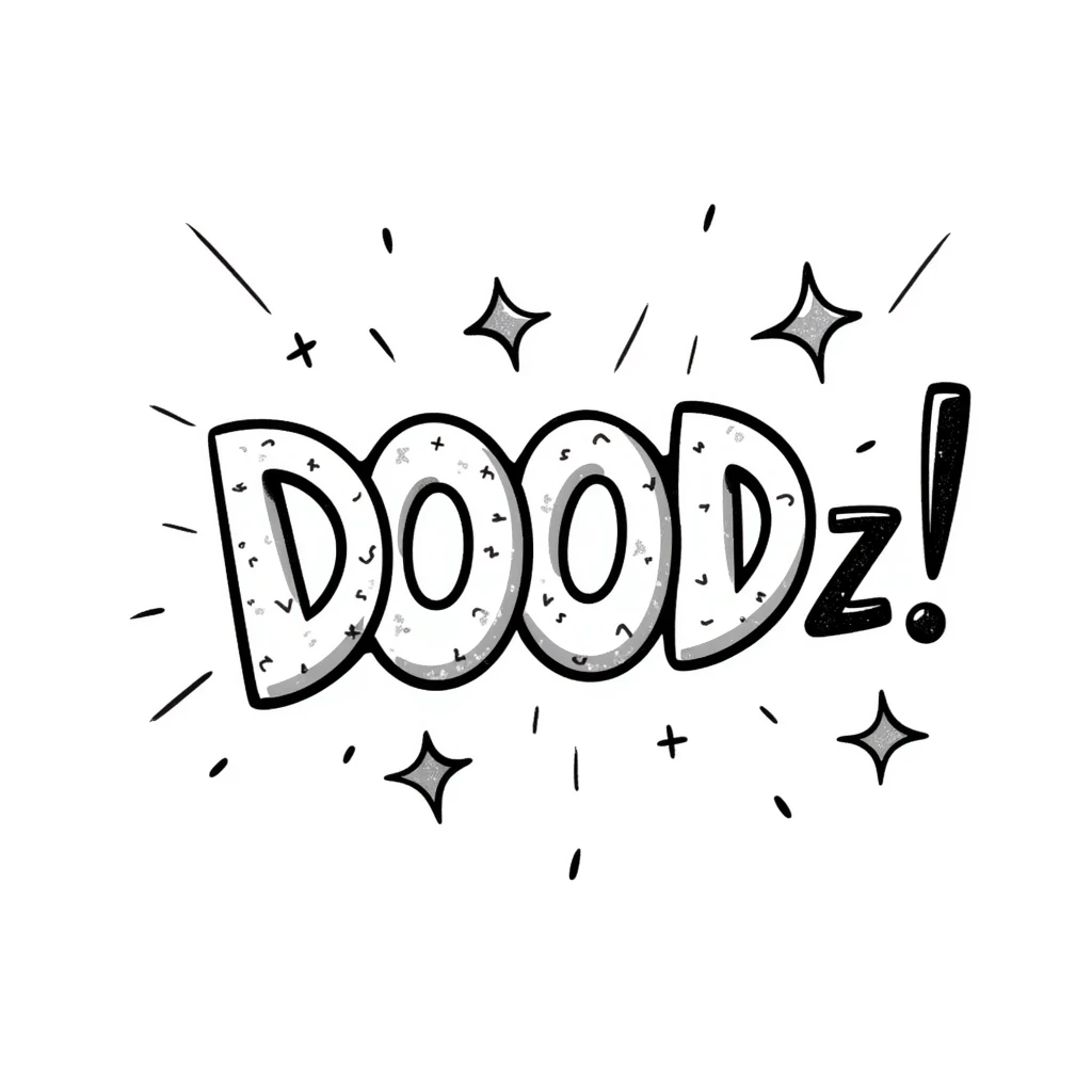 glittery doodle with hand-drawn sparkles emoji