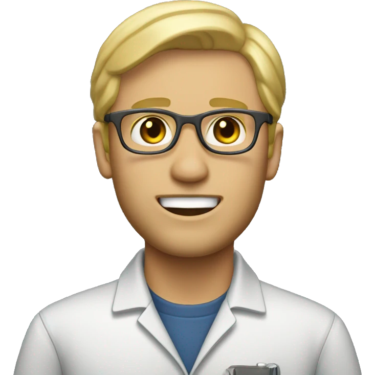 Dirty blonde male geophysicist  emoji