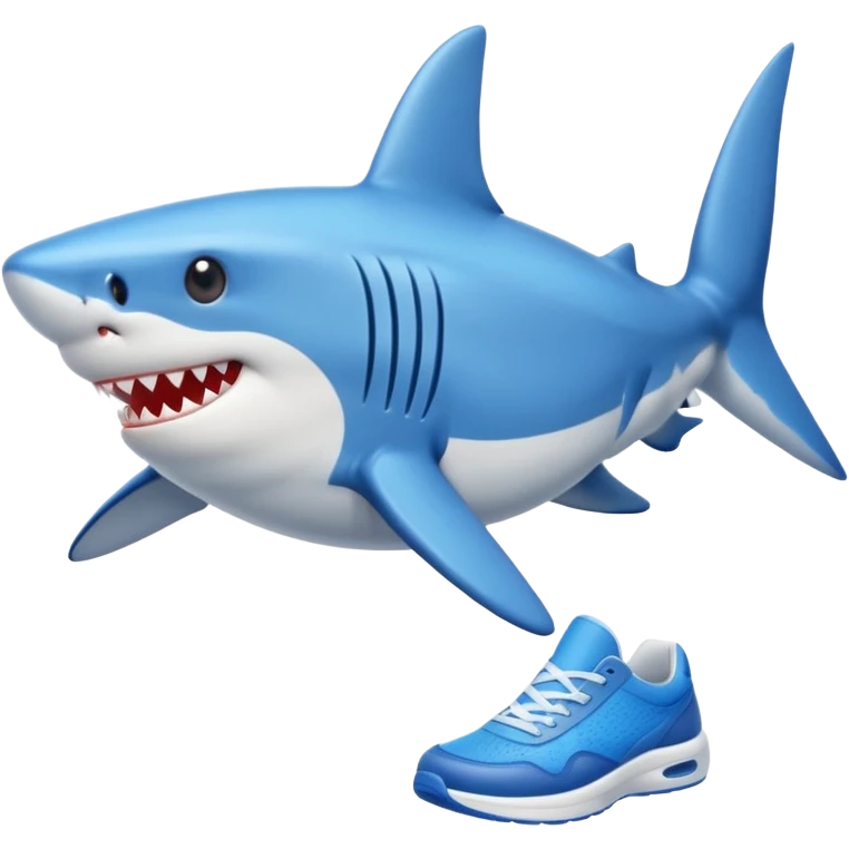 Tiburon con tenis azules  emoji