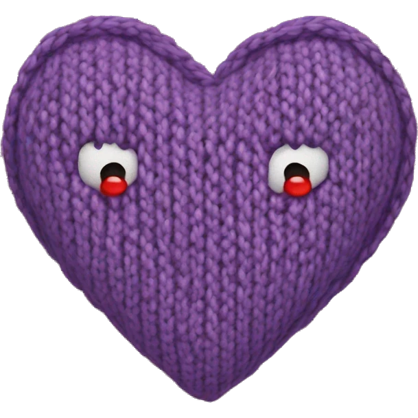 Knitted heart  emoji