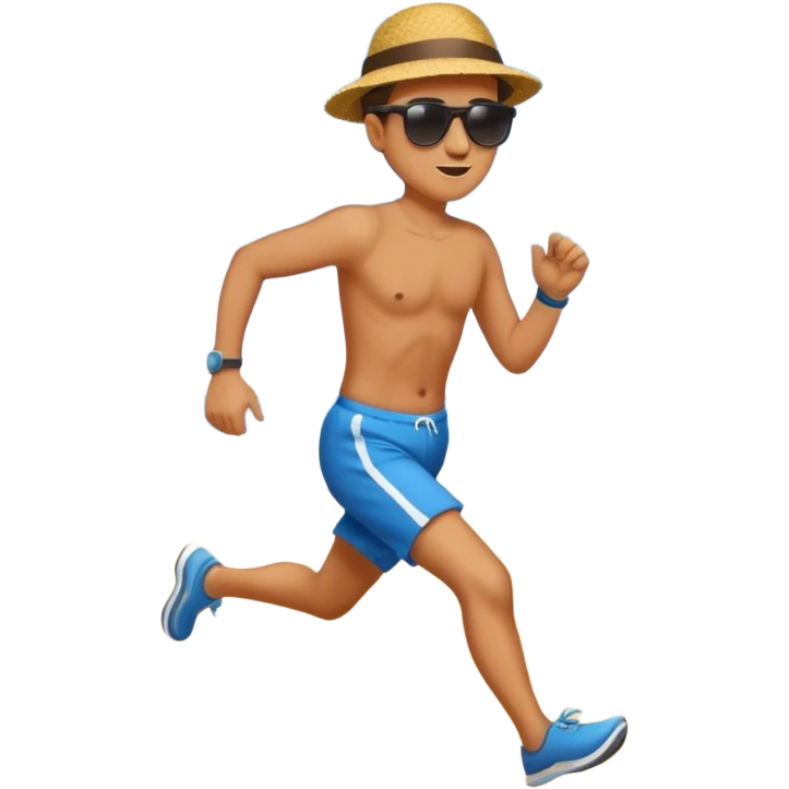 Running at the beach. emoji